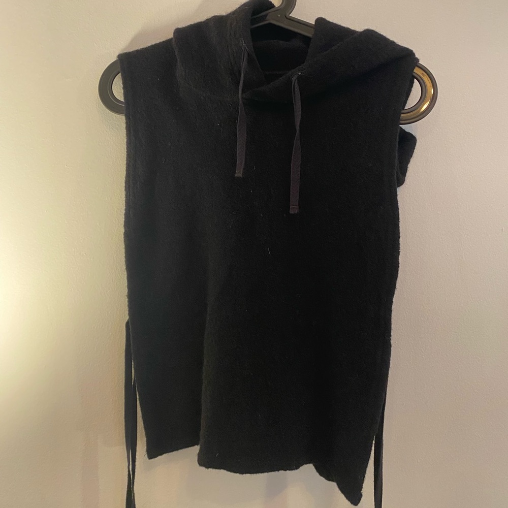 Engineered Garments Black Wool Hooded Dickie O/S